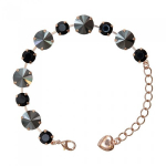 Apyrankė moterims DiamondSky &bdquo;Vortex II (Jet Hematite)&ldquo; su Preciosa kristalais