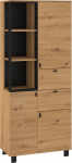 Komoda Meblocross Vegas, 190x80x42 cm, juoda/ruda