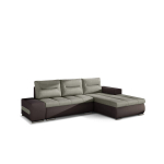 De&scaron;ininė kampinė sofa Eltap Ottavio, žalia/ruda