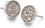 Hot Diamonds Sidabriniai auskarai Hot Diamonds Emozioni Scintilla Champagne DE454 sHD0562