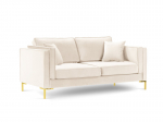 Dvivietė sofa Luis 2, smėlio/auksinės spalvos