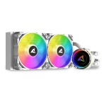 Procesoriaus au&scaron;intuvas Sharkoon Kvadratinis ventiliatorius S80 White RGB AIO