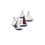 Sienų dekoracija Boats, 1 vnt