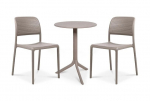 Lauko baldų komplektas Bora Bistrot Step 2+1, smėlio spalvos