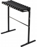 Sulankstomas suolas GardenLine 86 cm metalinis juodas prakti&scaron;kas dizainas
