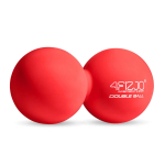 Dvigubas masažo kamuoliukas DOUBLE BALL 4FIZJO, 13,5 x 6,5 cm, raudonas, duoball, masažo kamuolys, nugarai, treniruotėms, pratimams