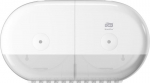 Tork Smartone Mini dvigubas dozatorius tualetiniam popieriui, baltas