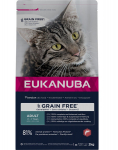 Eukanuba Grain Free suaugusioms katėms su la&scaron;i&scaron;a, 10 kg