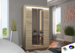 Spinta ADRK Furniture su LED ap&scaron;vietimu Marvin 120, smėlio