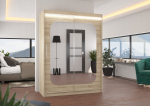 Spinta ADRK Furniture su LED ap&scaron;vietimu Clever 150, smėlio