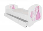 Vaiki&scaron;ka lova ADRK Furniture Pepe Princess and horse, 70x140 cm, įvairių spalvų