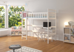 Dviauk&scaron;tė lova ADRK Furniture Miago, 80x180 cm, balta