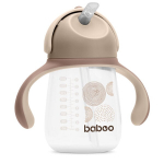 Baboo gertuvė su silikoniniu &scaron;iaudeliu, 260ml, 9+ mėn, Au Naturale