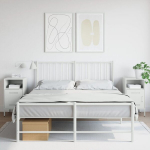 vidaXL Y&ouml;p&ouml;yt&auml;kaapit 2 kpl Valkoinen 36x39x68 cm valssattu ter&auml;s