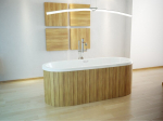 Vonia Besco Victoria, 185 x 83 cm, be apdailos, su sifonu su persipylimu slim chrome