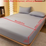 Balta medvilninė paklodė su guma, JC Single Layer Fitted Sheet-&scaron;viesiai pilka