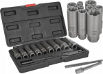 Tvardy ilgų antgalių rinkinys pažeistoms varžtams 11 vnt. 6-19mm Cr-mo