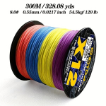GHOTDA pinta žvejybos valas X12, 300m, įvairių spalvų, 0,55 mm 54,43 kg