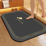 Ultra sugerianti diatomito vonios kilimėlis - greitai džiūstantis, mink&scaron;tas ir neslystantis. , Pilka (50 cm * 80 cm - 19,68 colio * 31,49 colio)