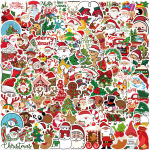 Kalėdiniai popieriniai lipdukai dekoravimui, 50 vnt-A stilius