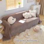 Sustiprinta &scaron;enilinė sofa uždanga nuo įbrėžimų.,  Ruda
