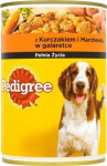 Pedigree konservai &scaron;unims su vi&scaron;tiena ir morkomis, 400 g