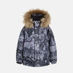 Huppa Berniukų žieminė striukė MARINEL, dark gray pattern, 116