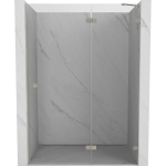 Du&scaron;o durys Mexen Lunar L, de&scaron;inė, 140 cm, transparent/brushed nickel