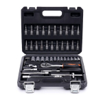 Įrankių rinkinys, 46 dalys, antgaliai, Torx antgaliai, reketas
