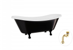 Vonia Besco Amelia B&W 190, Black/White+Black, su sifonu Klik-klak Gold