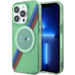 Bmw dėklas Iphone 15 Pro, Magsafe, M Tricolor, stilingas