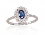 Auksinis žiedas su deimantais Diamond Sky "Romance"