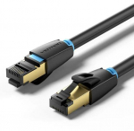 Vention Cat.8 Sftp tinklo kabelis 0.5m, 40 Gbps, juodas