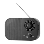Ne&scaron;iojama AM/FM/SW/VHF radija su garsiakalbiu ir ausinių lizdu