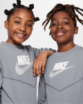 Nike Sportinis Kostiumas Paaugliams K Nsw Tracksuit Poly Crew Hbr Grey FD3090 084 FD3090 084/L