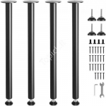 762 mm juodos plieninės ra&scaron;omojo stalo kojos (4 vnt., 544,3 kg talpa)