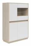 Komoda Black Red White Kim, balta/ruda