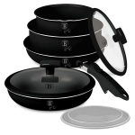 Berlinger Haus puodų ir keptuvių rinkinys Matte Black BH-8257, juodas, 9 dalių