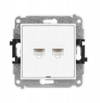 Icon dvigubas kompiuterinis lizdas 2xrj45, kat. 5e