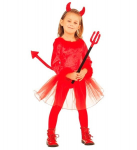DEVIL (leotard with feather trim, skirt with sequin tail, sequin horns)