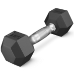 Plieninis hantelis HEX 1 X 2,5 kg &mdash; universalus sprendimas jėgos treniruotėms