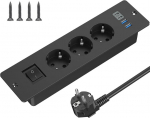 Stalinis lizdas su USB C, 3 lizdai