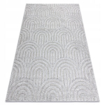 Modernus &scaron;iaudinis kilimas Santo 200x290 cm, pilkas, geometrinis
