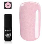Hibridinis gelinis nagų lakas Silcare Flexy 166 Shimmer Pink &ndash; ilgalaikis, blizgus, kietinamas LED/UV lempoje
