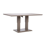 Metalinis lauko stalas Home4You Marenda 150x90 cm, reguliuojamo auk&scaron;čio, pilkai smėlio spalvos
