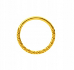 Auksinis titano clicker žiedas "septum", 1.2/8 mm