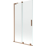 Vonios sienelė Mexen Velar L, 100 x 150 cm, Brushed copper/Transparent