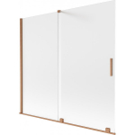 Vonios sienelė Mexen Velar, 170 x 150 cm, Brushed copper/matinis stiklas