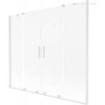 Vonios sienelė Mexen Velar Duo, 170 x 150 cm, White/matinis stiklas