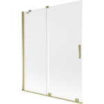 Vonios sienelė Mexen Velar, 140 x 150 cm, Gold/matinis stiklas